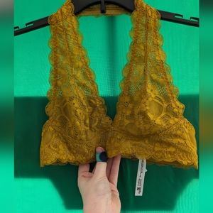 Intimately Free People Galloon Mustard Halter Bralette